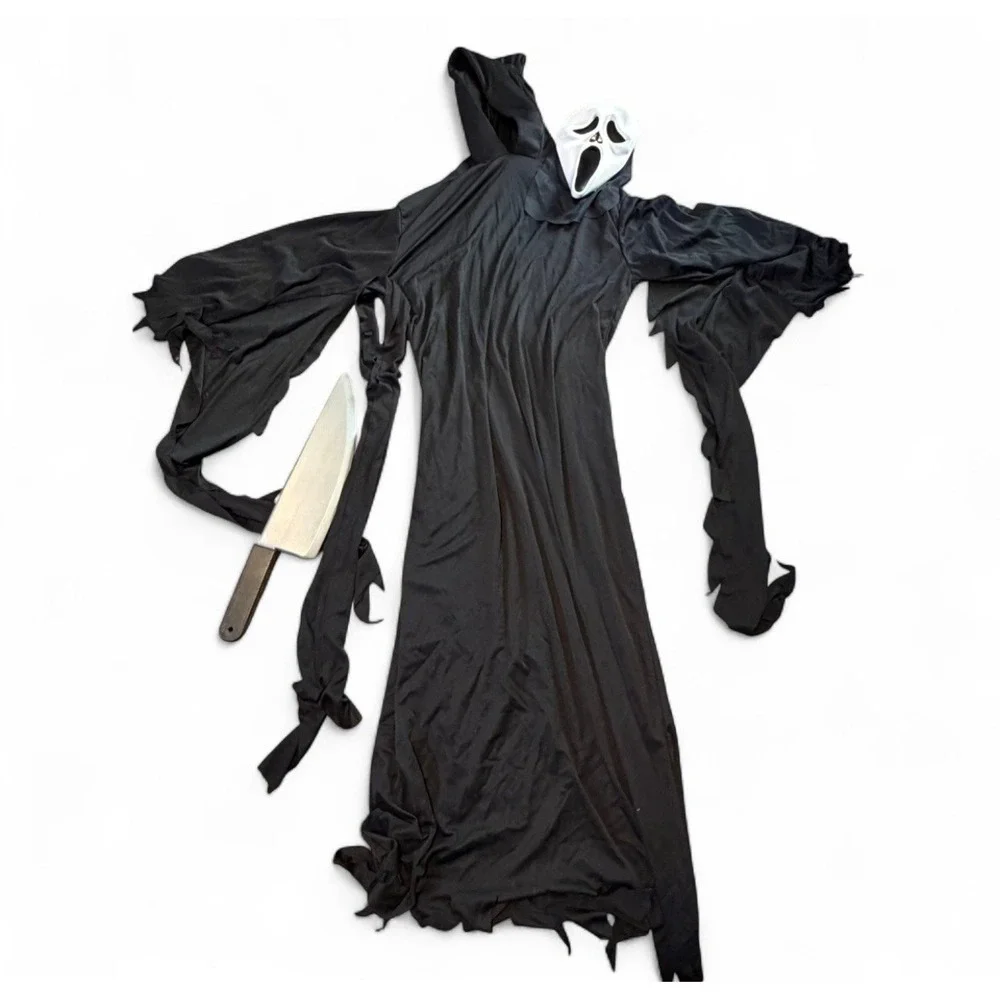 Easter Unlimited Glow In Dark Ghostface Scream Costume Mask Robe Adult